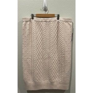 ELOQUII Pinko Cable Knit Mini Skirt